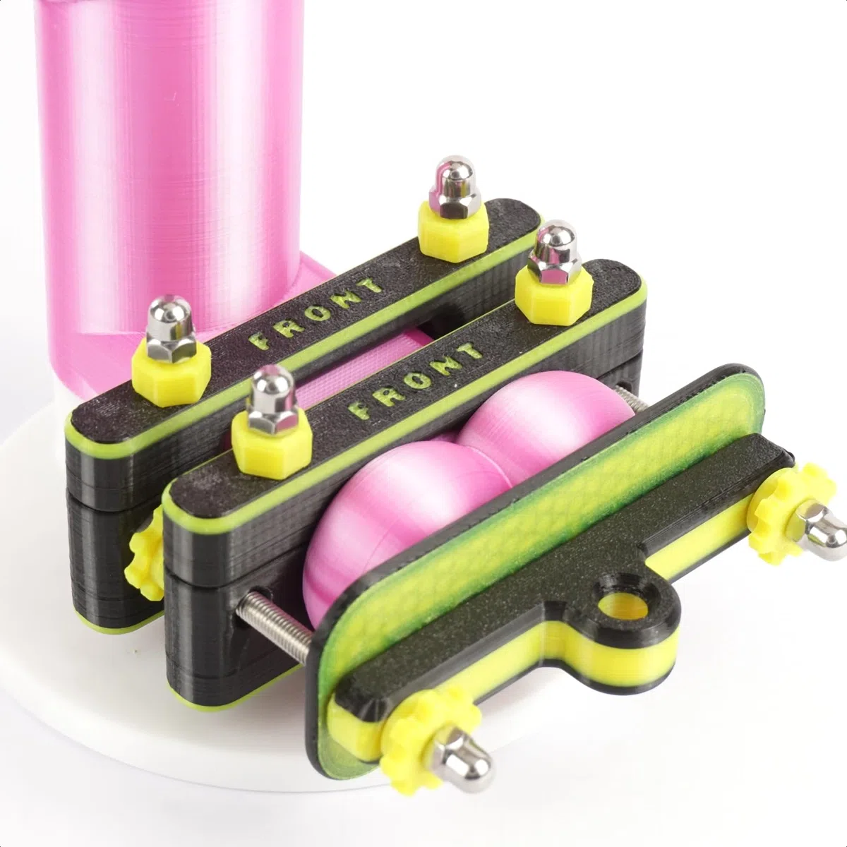 STRETCH-GRIP CBT BDSM morsetto per testicoli e dispositivo di trazione con sospensione pesi – sistema modulare nero-giallo di Nova Lux – giocattolo erotico maschile – prodotto nell’UE