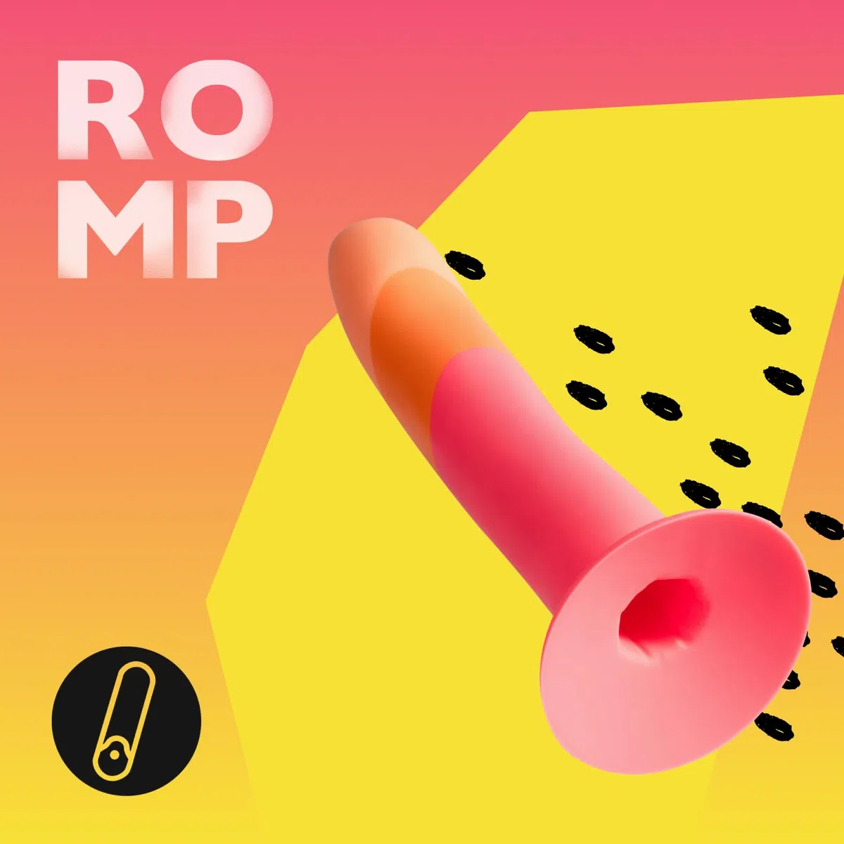 ROMP Dizi Dildo non realistico - Dildo in silicone da 7 pollici - Compatibile con i vibratori Bullet - Dildo P-Spot e G-Spot - Dildo a ventosa con imbracatura - Giocattolo sessuale per adulti