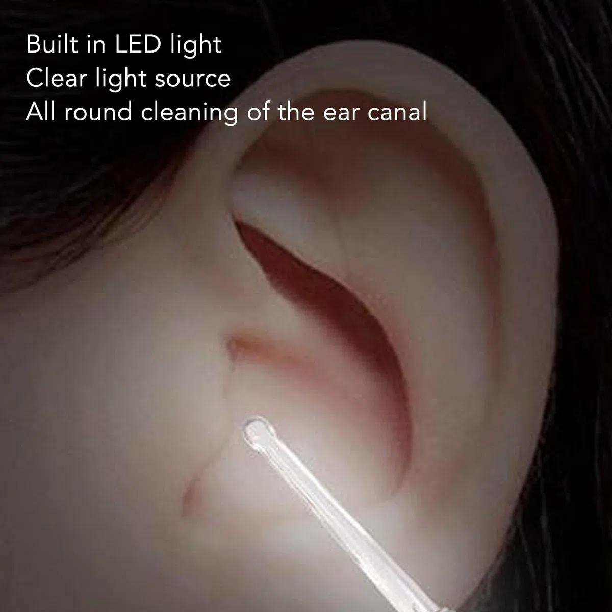 Joyzan Aspira Cerume per Orecchie Elettrico, Pulizia Orecchie Adulti con Luce LED Aspiratore Cerume Portatile Pulisci Rimozione Sicuro Aspirazione Silenziosa Punte in Silicone Morbido per Indolore