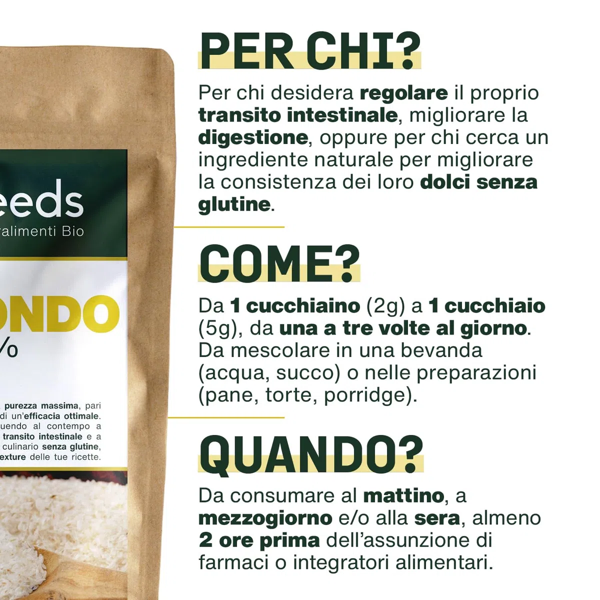 Bucce di Psillio Biondo BIO 1KG | Purezza Massima 99% | Psilio Indiano, Naturale, Puro, Ricco di Fibre | Transito, Digestione, Senza Glutine | Qualità Superiore (1kg)