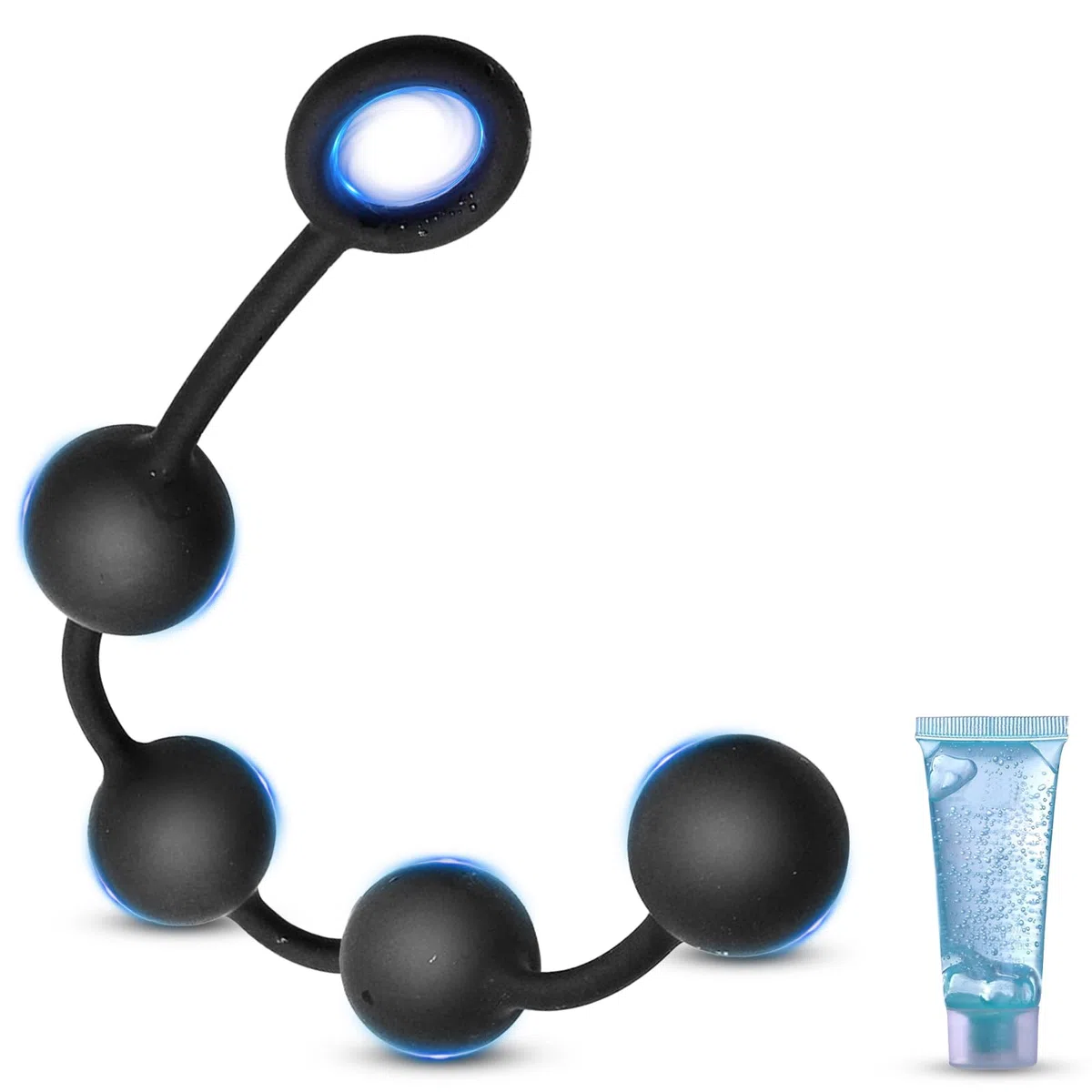 BDSMAGE Perline Anali in Silicone con 4 Sfere, Plug Anale Dilatatore Anale, Set di Giocattoli Anali Masturbatore Anale Sextoy per Coppia Uomini Donne (L)