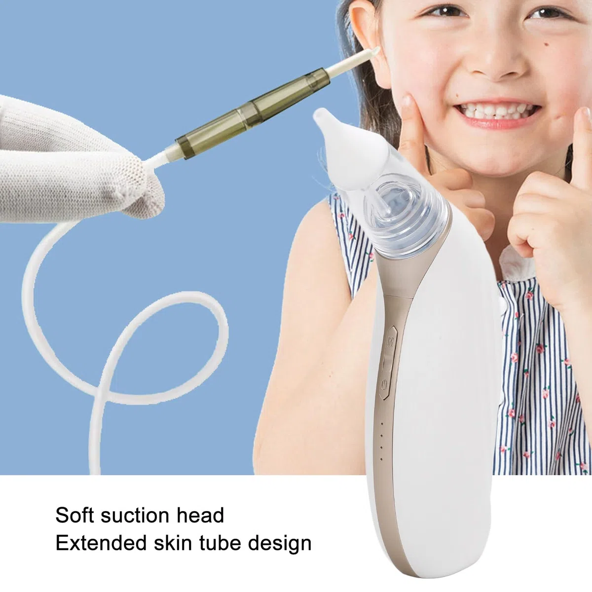600mAh Ricaricabile Aspirazione Orecchio Elettrico 3 Velocità Regolabile Aspirapolvere per Rimozione Cerume Staccabile Cerume per Bambini e Cerume Earpick per Bambini