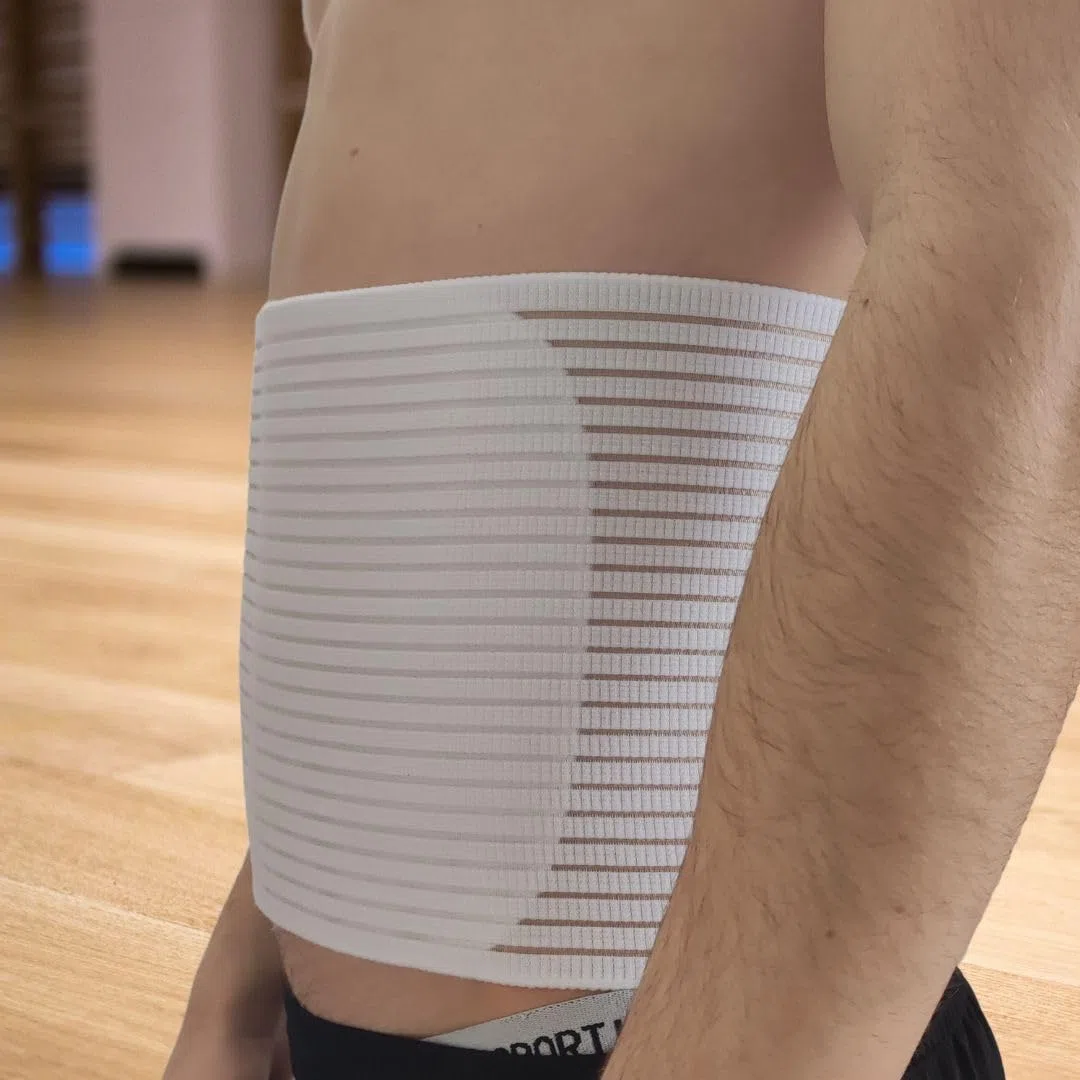 GYOUNG fascia addominale lombare nera a strappo, guaina uomo donna contenitiva, panciera elastica post operatoria, contenimento ernia, pancera post parto, bustino, Altezza 20 centimetri
