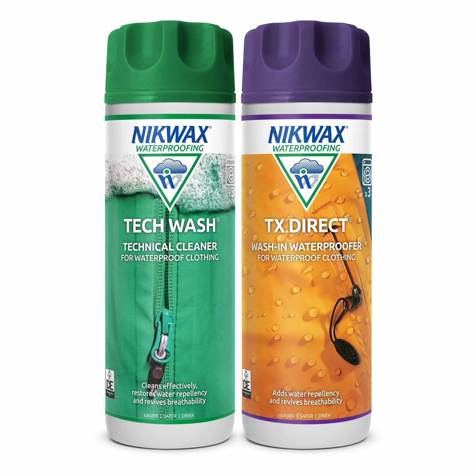 Nikwax, Tech Wash e TX. Direct Wash-in