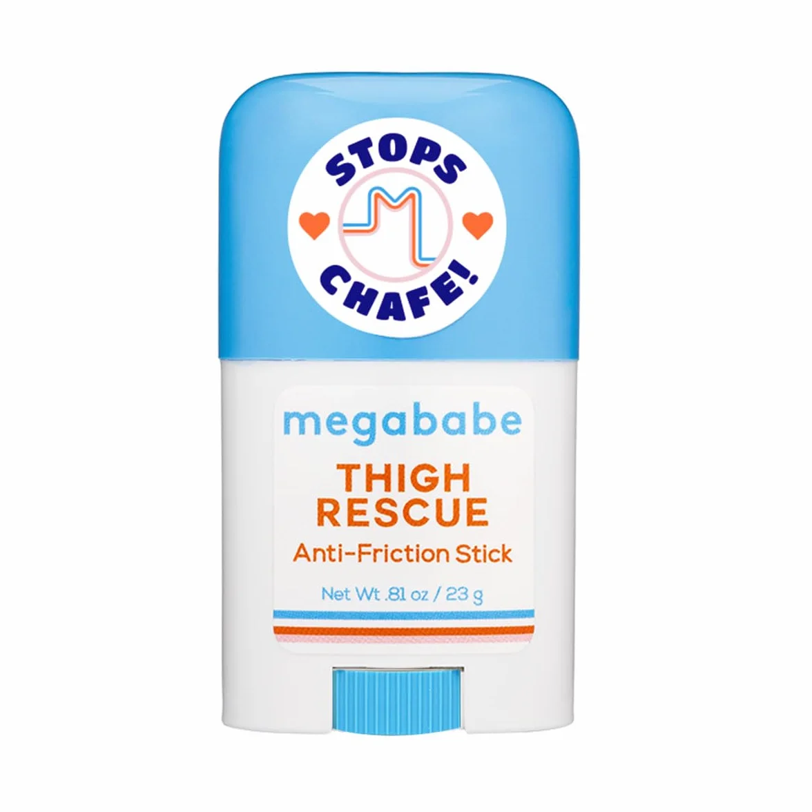 Megababe Mini coscia Rescue Anti Chafe Stick – Formato da viaggio con aloe, melograno e olio di vinaccioli