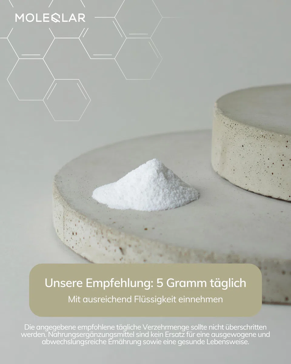 MoleQlar Myo-inositolo Polvere 300 grammi – Inositolo certificato e puro con contenuto di sostanza stabile – 5 grammi per porzione – Scorta per 60 giorni