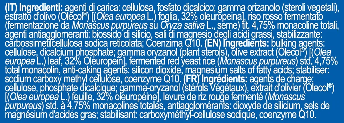 YAMAMOTO RESEARCH Coletix New Formula 30 compresse, integratore alimentare a base di riso rosso fermentato (Monascus purpureus), con gamma orizanolo e coenzima Q10. Supporta la salute del cuore