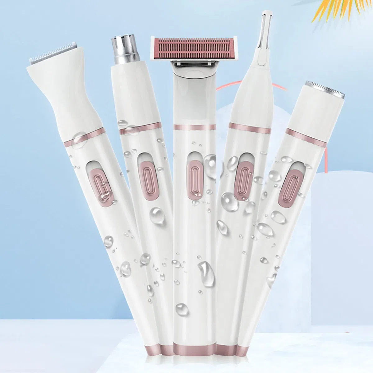 Rasoio Elettrico da Donna, Teste di Rasatura in Raso di Bellezza Depilatore Elettrico Staccabile Rasoio Elettrico da Donna per Gambe