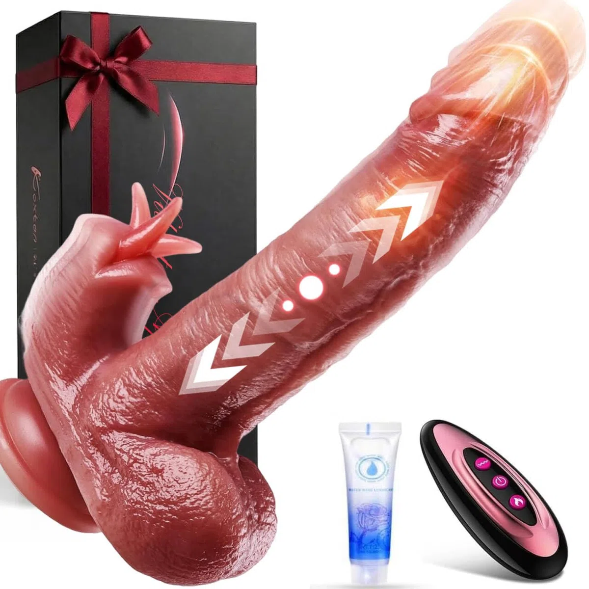 Dildo Realistico Vibratoreper Donna Professionale Clitoride, Vibratore Anale Sexytoysys Donna Coppia con 10 * 5 Modalità Vibrazione Spinta Sex Toys Vibratore Dildo Realistico Sextoy