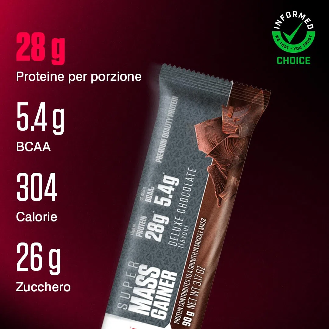 Dymatize Super Mass Gainer Bar Deluxe Chocolate - Barrita Weight-Gainer + Proteína