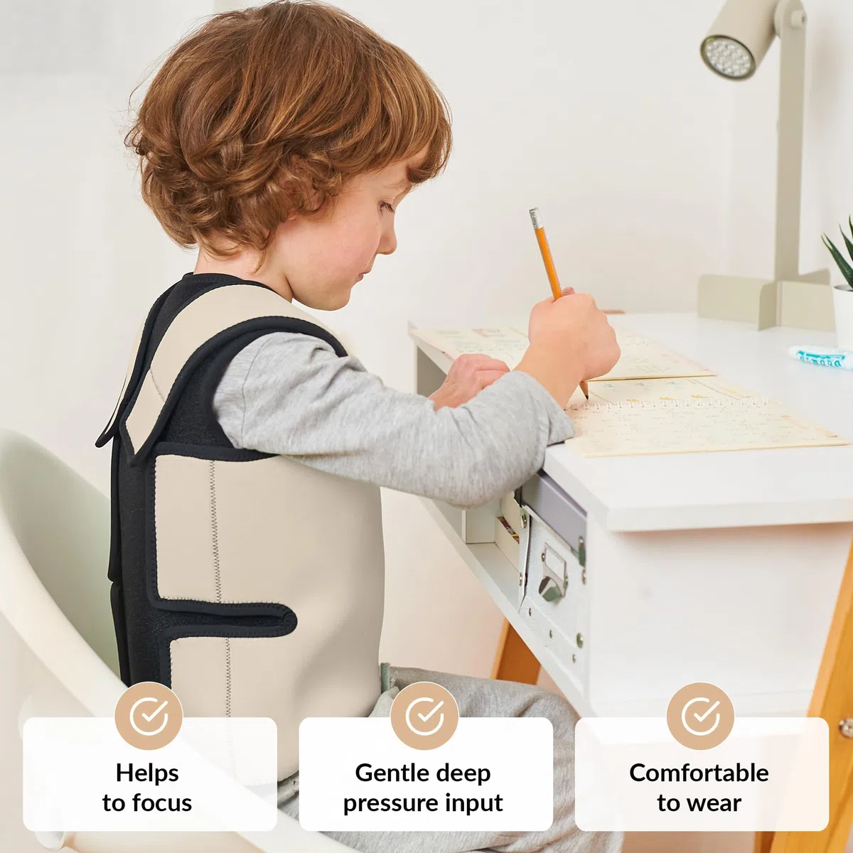 ODOXIA Gilet a compressione per bambini | Fornisce un comfort a pressione profonda | Strumenti ADHD per bambini | Abbigliamento sensoriale per autismo | Design confortevole | Compression Vest