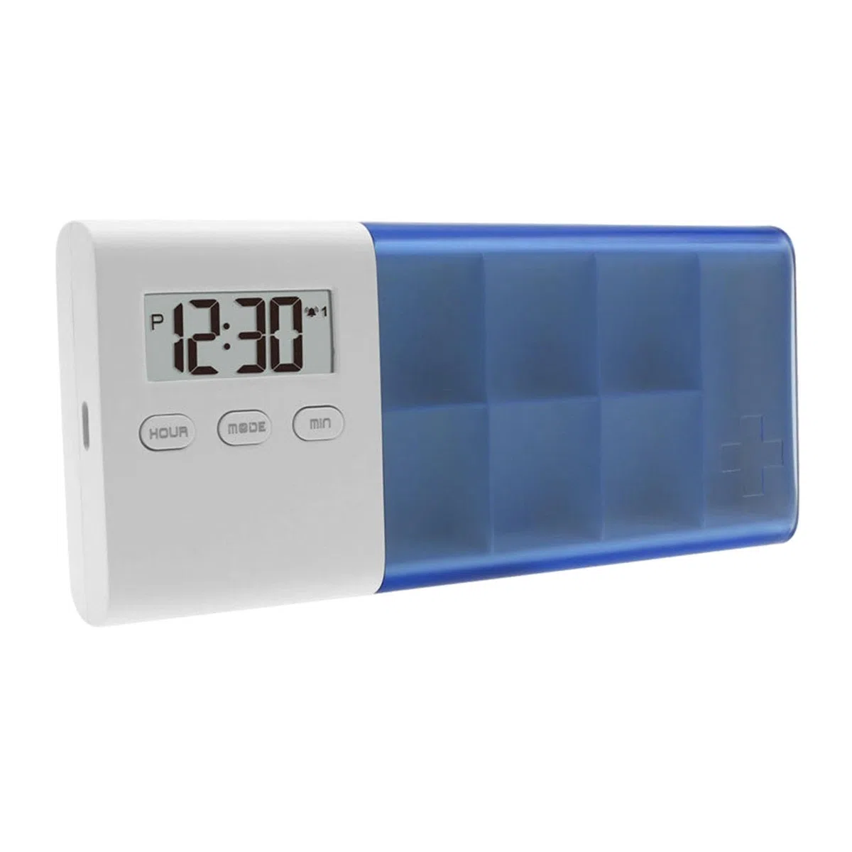 Portapillole Elettronico, Contenitore per Pillole Giornaliero, Organizer Da Viaggio con 7 Scomparti E Allarme, Adatto, Blu
