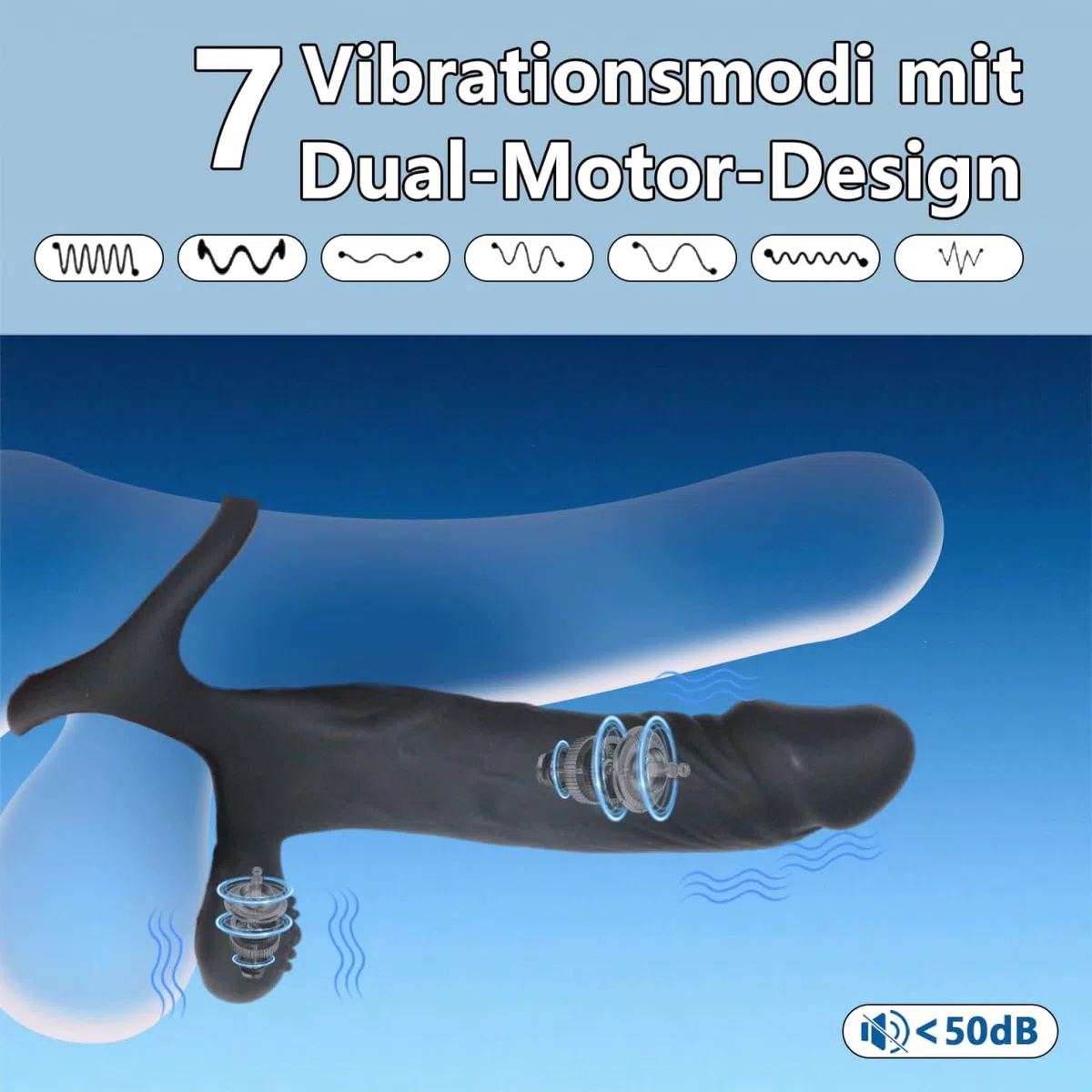 Anal Plug Vibratore per Uomo Stimolatore Prostatico Maschile con l'anello del Pene Sex, Dildo Anale con 7 Vibrazioni 3 IN 1 Anal Plug Analesex del Punto G Impermeabile (Telecomando)