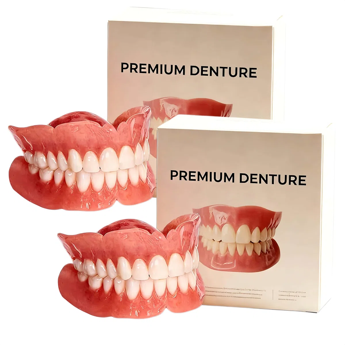 Protesi Dentaria, Dentiere in Silicone (Arcata Superiore e Inferiore), Morbide e Confortevoli, Faccette a Incastro (Snap-on), Denti in Silicone da Applicare sopra i Denti Esistenti (2Pezzo)