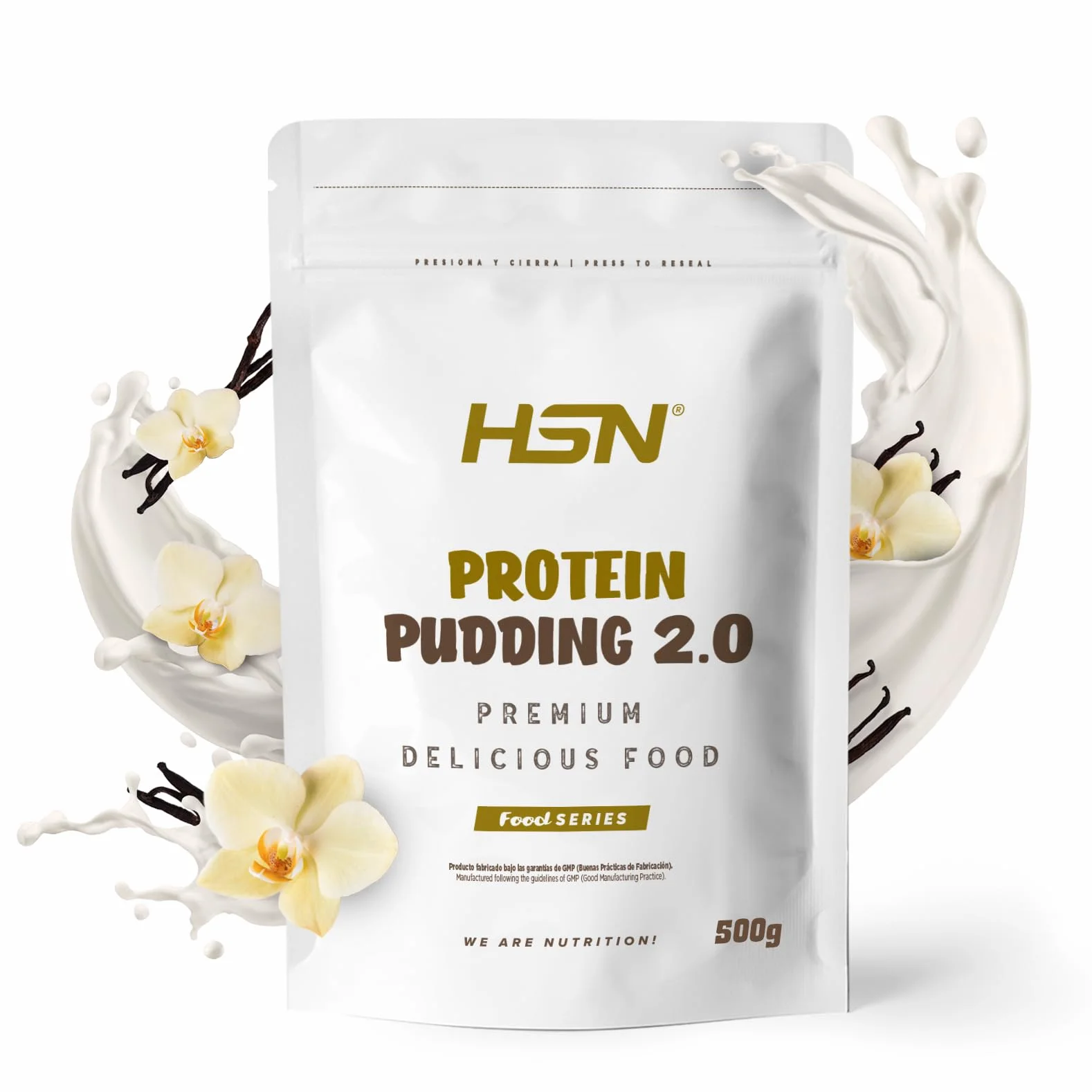 HSN Pudding Proteico 2.0 | Vaniglia 500 g = 13 Prese per confezione | Budino Alto in Proteine Senza Glutine e Vegetariano | Ideale Dessert o Snack A Basso contenuto calorico Senza Zuccheri Aggiunti