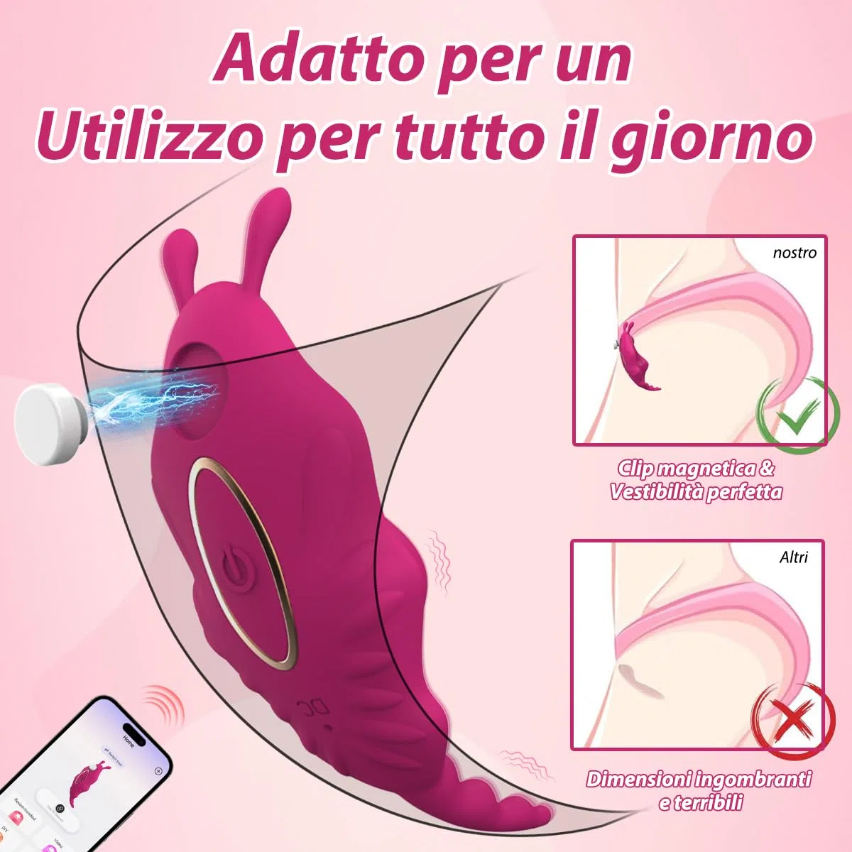 RFIVJ-5M Vibratoreper Donna Professionale Wireless Bluetooth APP controlla il vibratore G-spot Vibratori Donna Piccolo vibratoreper clotoride sexytoysys 9 modalità di design silenzioso e impermeabile