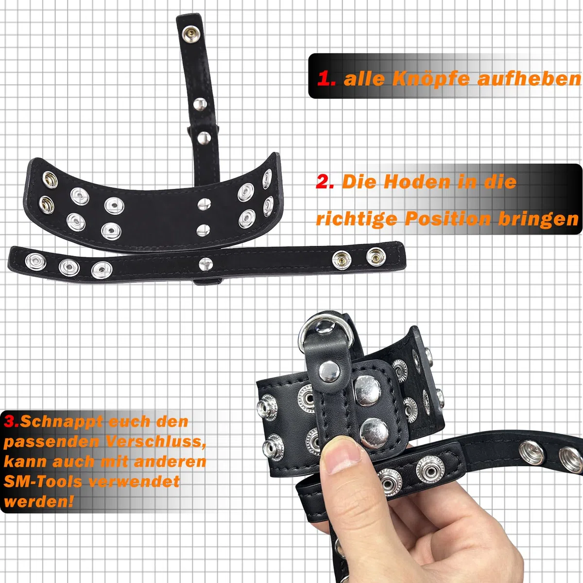 Anello per testicoli per l'uomo Cbt Ball Torture Ball Testure Stretch estremamente estensore per testicoli per l'uomo, per testicoli, in pelle, per uomini