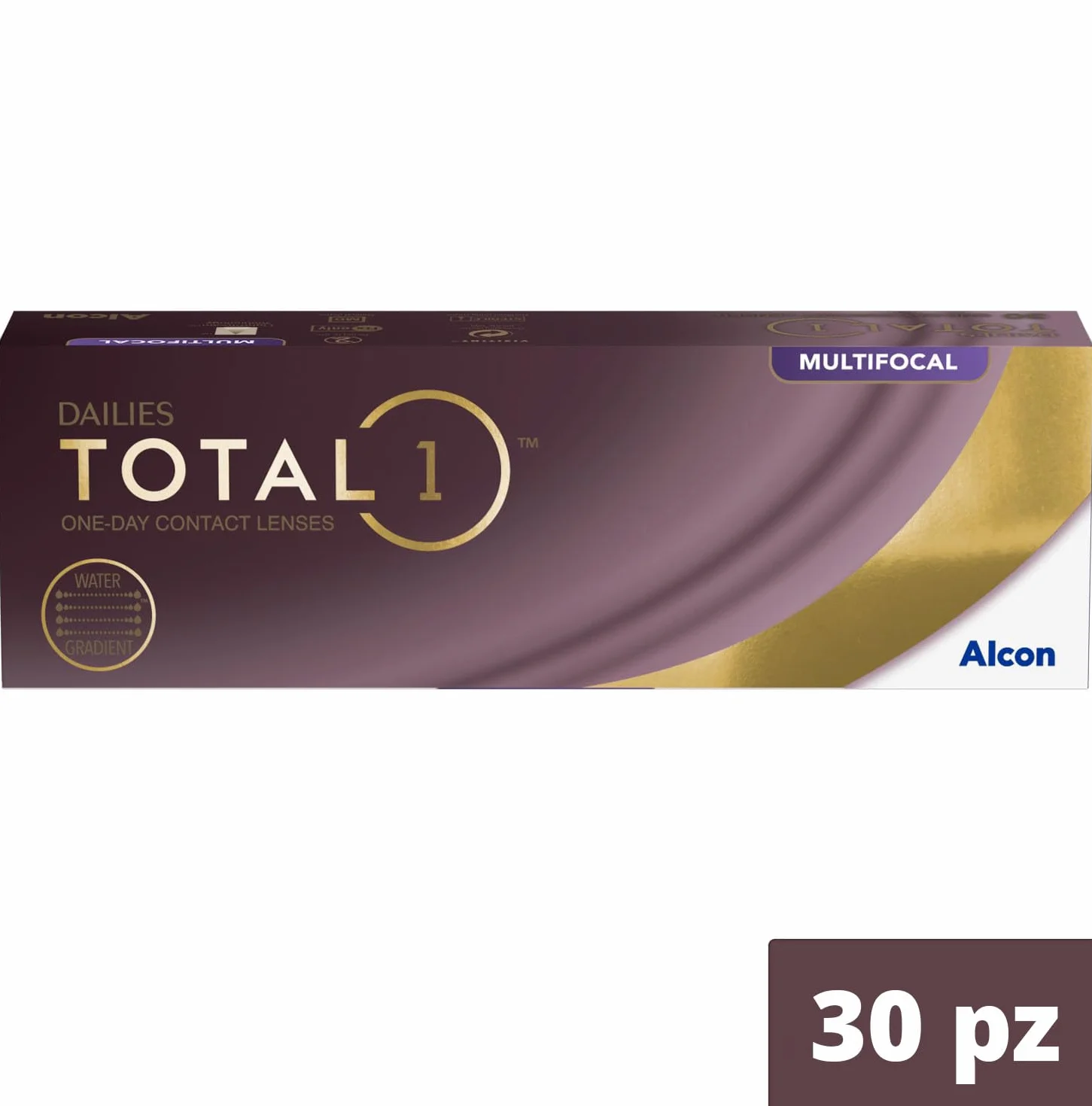 Dailies Total 1 Multifocal lenti a contatto giornaliere | 30 lenti | BC 8.5 mm | DIA 14.1 mm | ADD LOW | +01.50 diottrie