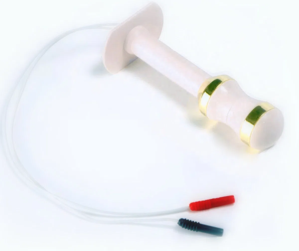 Elettrodo sonda vaginale oro placcato per TENS/EMS estim e dispositivi di biofeedback per formazione del pavimento pelvico e urinaria trattamento dell'incontinenza