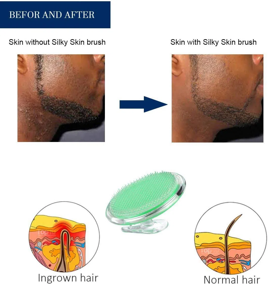 Silky Skin esfoliante pennello per trattare e prevenire urti rasoio e peli incarniti per uomini e donne-eliminare le irritazioni da barba per viso, ascella, gambe, collo, linea bikini