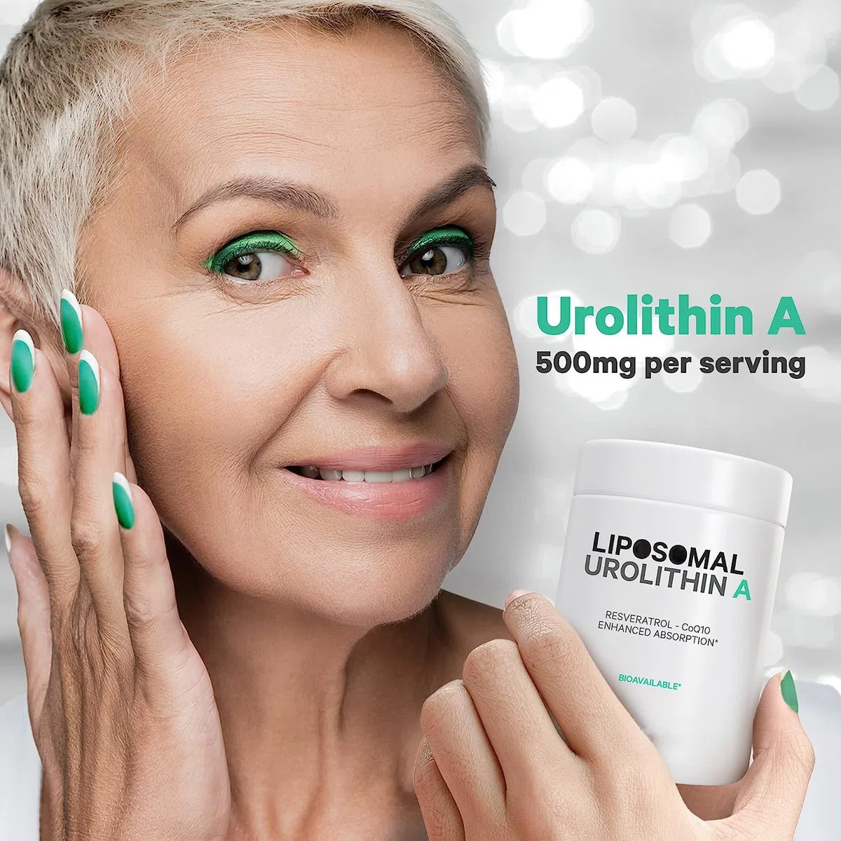 Urolitina A liposomiale - Invecchiamento sano e antiossidazione - Vegano, non OGM, senza soia