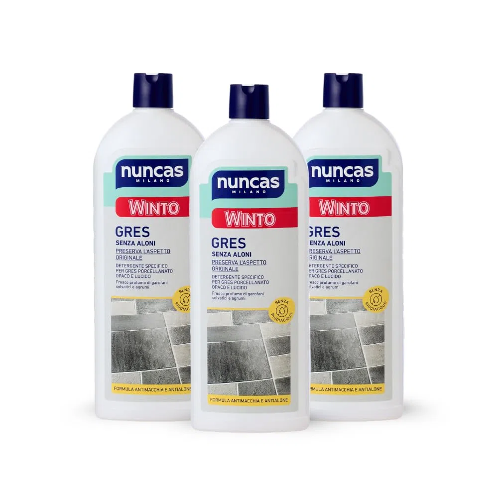 Nuncas - Winto Gres - Detergente per Pavimenti in Gres - Multipack - Confezione da 3 x 1000 ml
