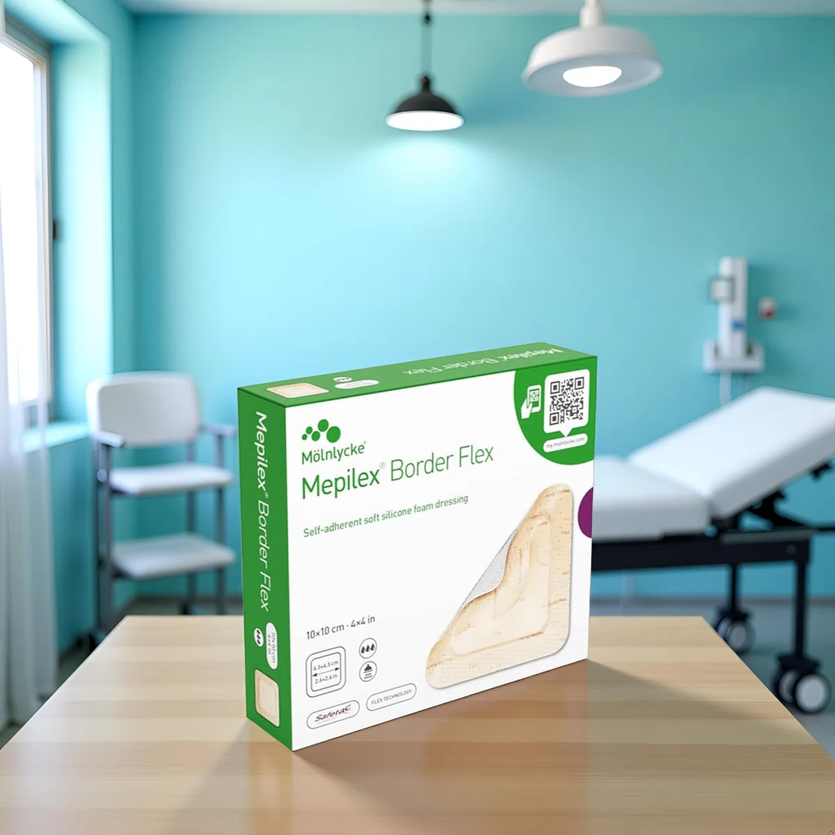 Mepilex Border Flex, 10 x 10 cm, Medicazione “all-in-one” con tecnologia proprietaria Flex 10x10 cm - Conf da 5pz
