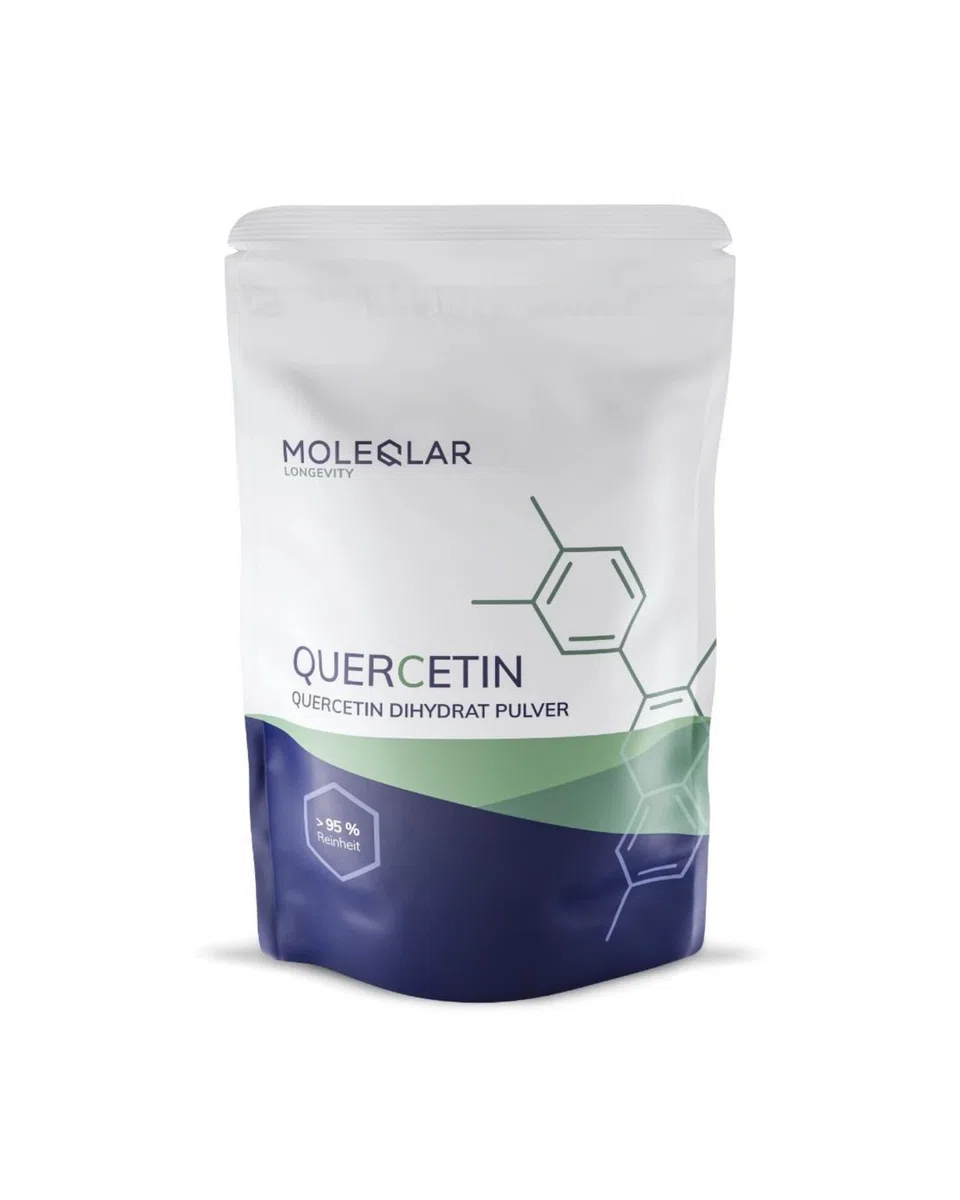 MoleQlar Quercetina polvere di alta purezza – 60 g di quercetina diidrato vegana Premium – 400 mg per porzione – con cucchiaio dosatore – Bioflavonoide vegetale del jap