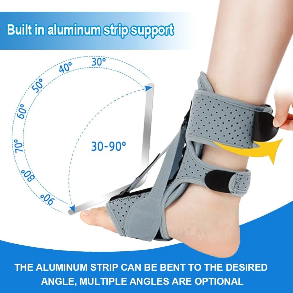 TOFBS Tutore Ortopedico Caviglia Regolabile Supporto Piede Cadente Traspirante Stecca Notturna Stabilizzatore Articolazione Riabilitazione Distorsione