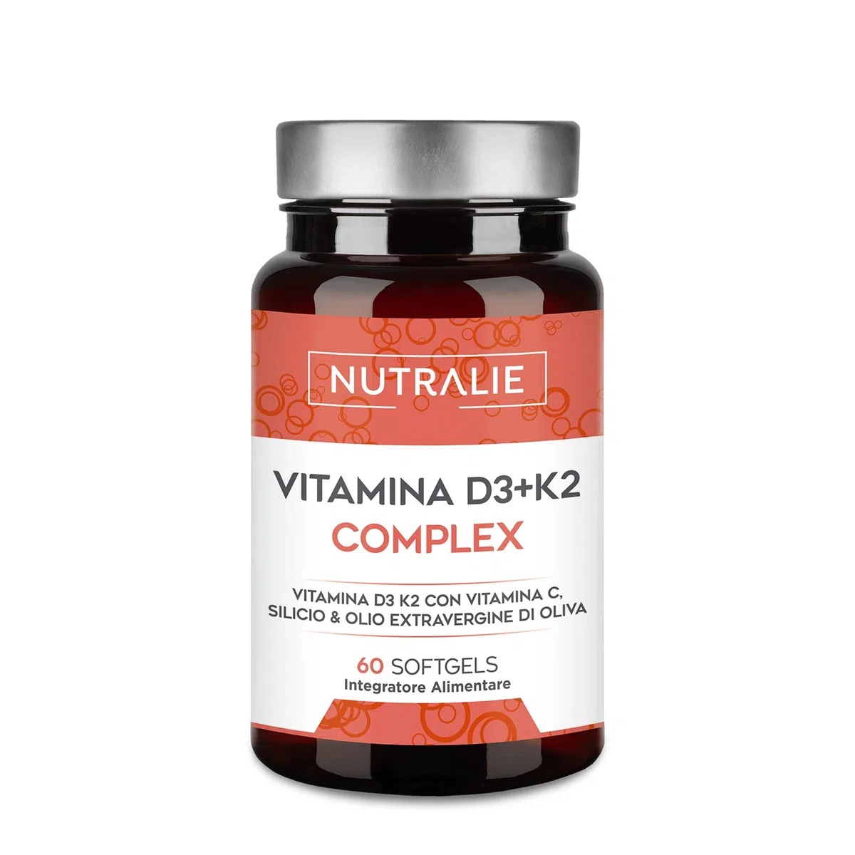 Vitamina D3 e K2 10000 UI - Immunità Ossa e Muscoli - Vit D3 K2 MK7 con Vitamina C e Olio Extravergine di Oliva - 60 Softgel Vitamina D Complex Nutralie