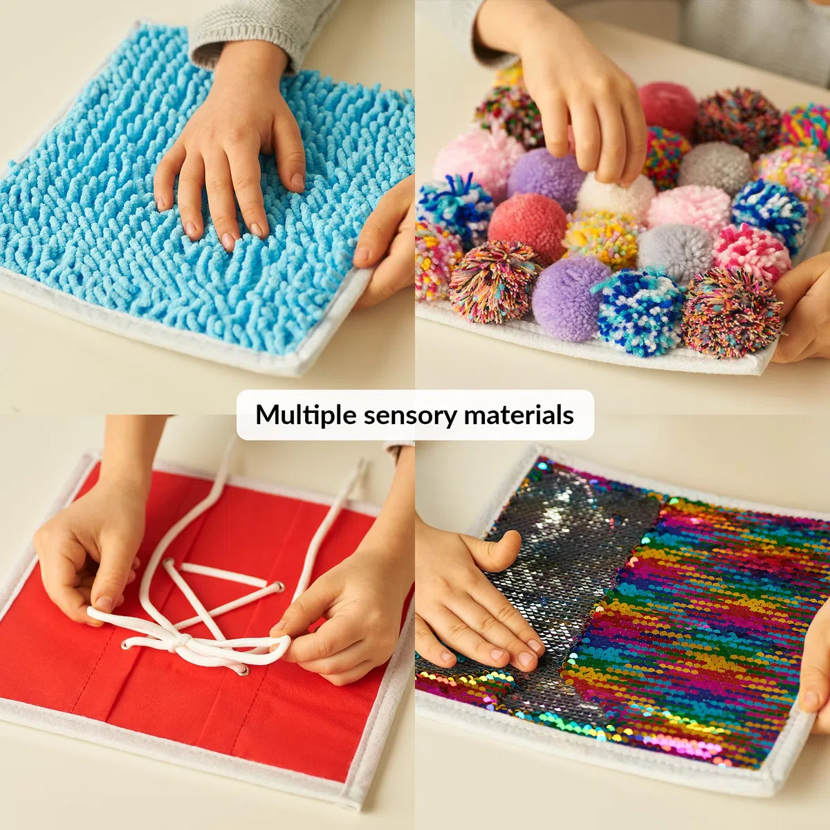 Tappetini Sensoriali | Pannelli Sensoriali Per Bambini | Oggetti Indispensabili Per La Camera Sensoriale | Accessori Per Bambini Con Esigenze Sensoriali | Tappetino Tattile | Sensory Wall | 6 Pz