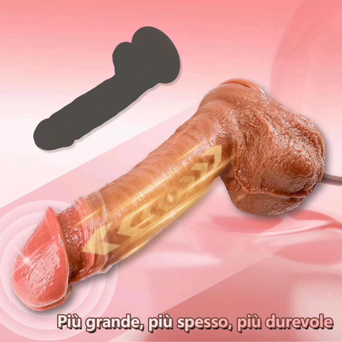 24.5cm Dildo Realistico Vibratoreper Donna Professionale Clotoride Vibratore Anale Pene Realistico XXL Grosso Dildo Anale 5 Spinte 5 Movimento Oscillante Riscaldamento Vibratoreper Donna Professionale