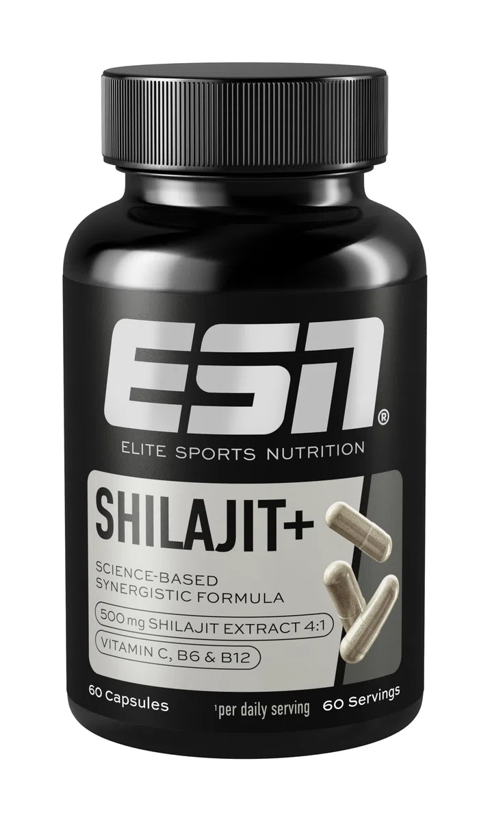 ESN Shilajit+, 60 capsule vegane, altamente dosate con 2000 mg di Shilajit da estratto, con vitamine e piperina