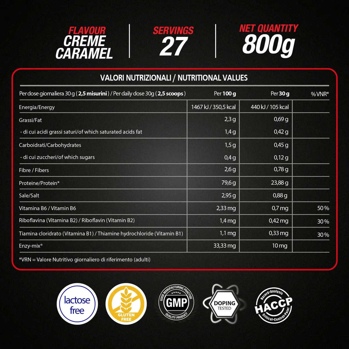 Tsunami Nutrition Egg White Pure Professional, Proteine dell'Albume d'Uovo, Cacao/Crème Caramel, 800g, 27 Porzioni, Senza Glutine, Senza Lattosio, Per Sviluppo Massa Muscolare (800g, Creme caramel)