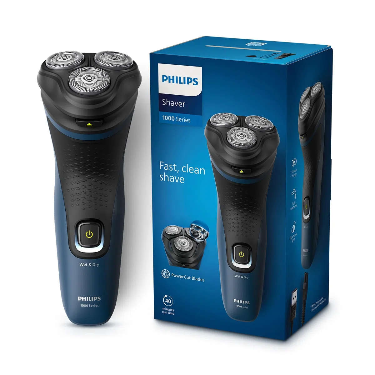 Philips Rasoio elettrico per uomo, rasatura umida e a secco, testine flottanti 3D, 27 lame autoaffilanti, senza fili, impermeabile S1151/03 (nuovo modello)