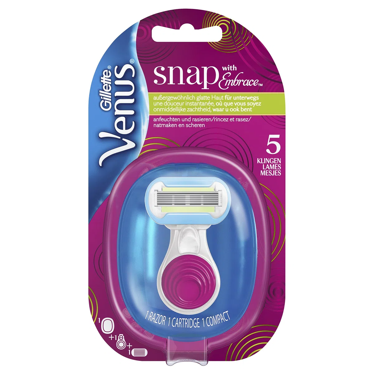 Gillette Venus Embrace Snap Set Rasoio per Donna, 1 Pezzo