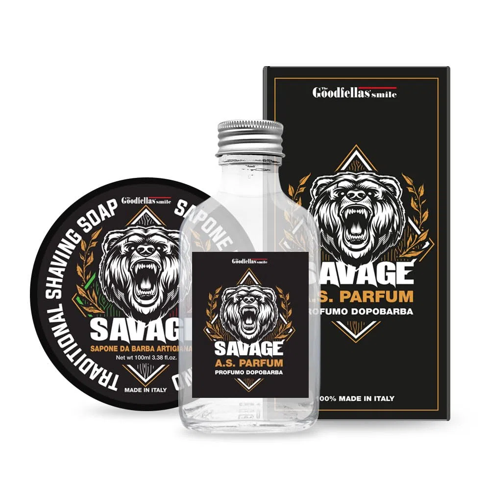 Set Sapone da Barba e Aftershave The Goodfella's Smile (Set Sapone da Barba e Aftershave Savage)