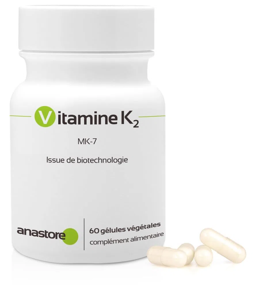VITAMINA K2 * 105 μg / 60 capsule * Articolazioni (cartilagine, infiammazione), Cardiovascolare (circolazione), Ossatura * Vegano * Ottenuta mediante fermentazione naturale (MK-7)