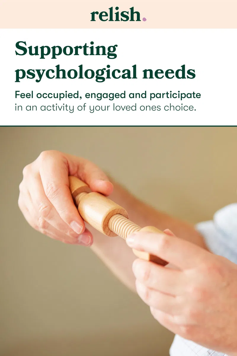 Relish - Fidget Toys, Fidget Widget Duopack Set di giocattoli in legno - Prodotti sensoriali per Alzheimer e demenza, attività per anziani/anziani