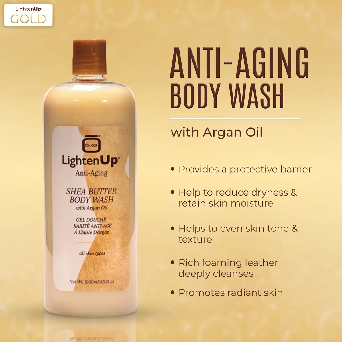 Omic Lighten Up Anti-Aging Shower Gel - 1000ml