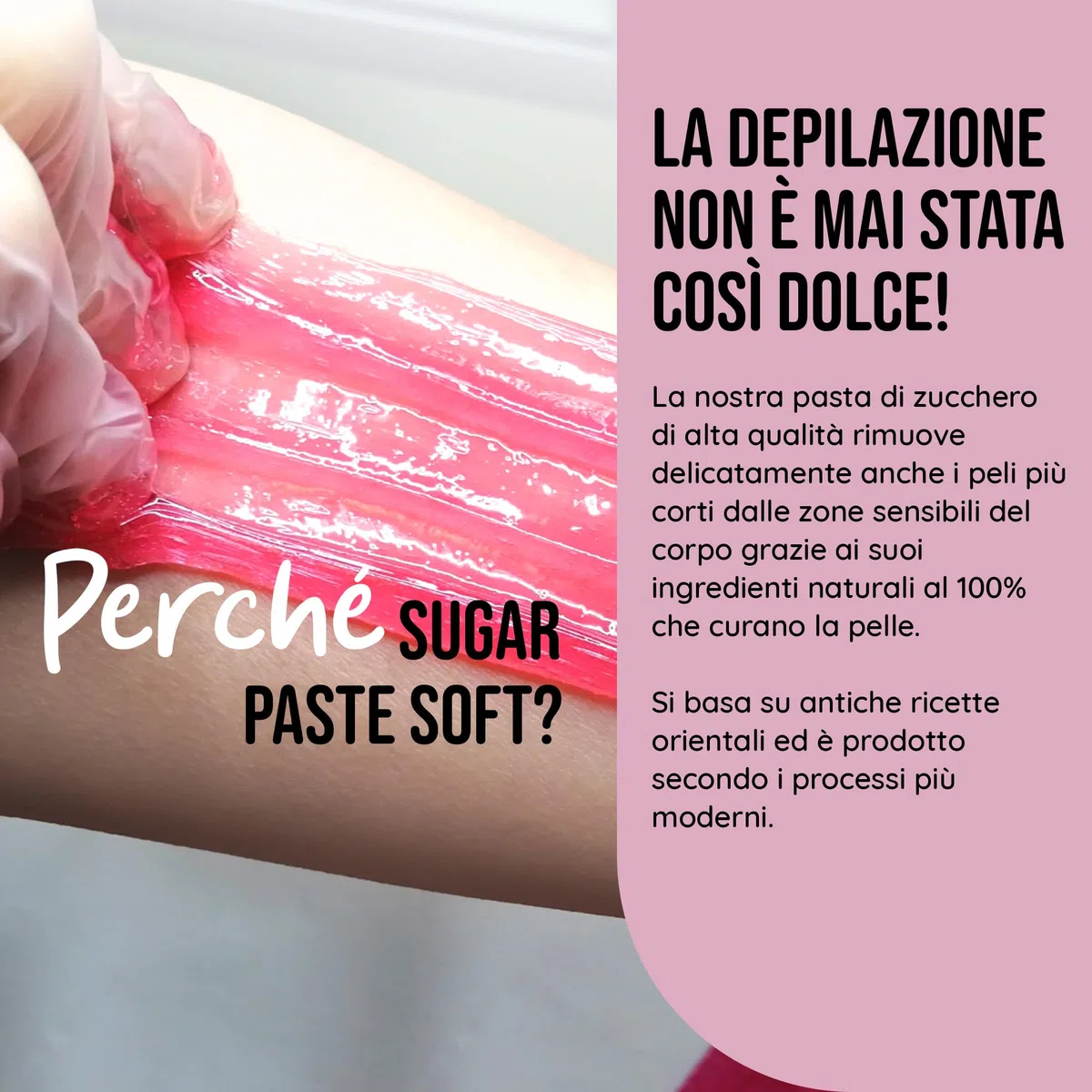 Pasta di zucchero perfettamente rosa Cera depilatoria morbida - 500g