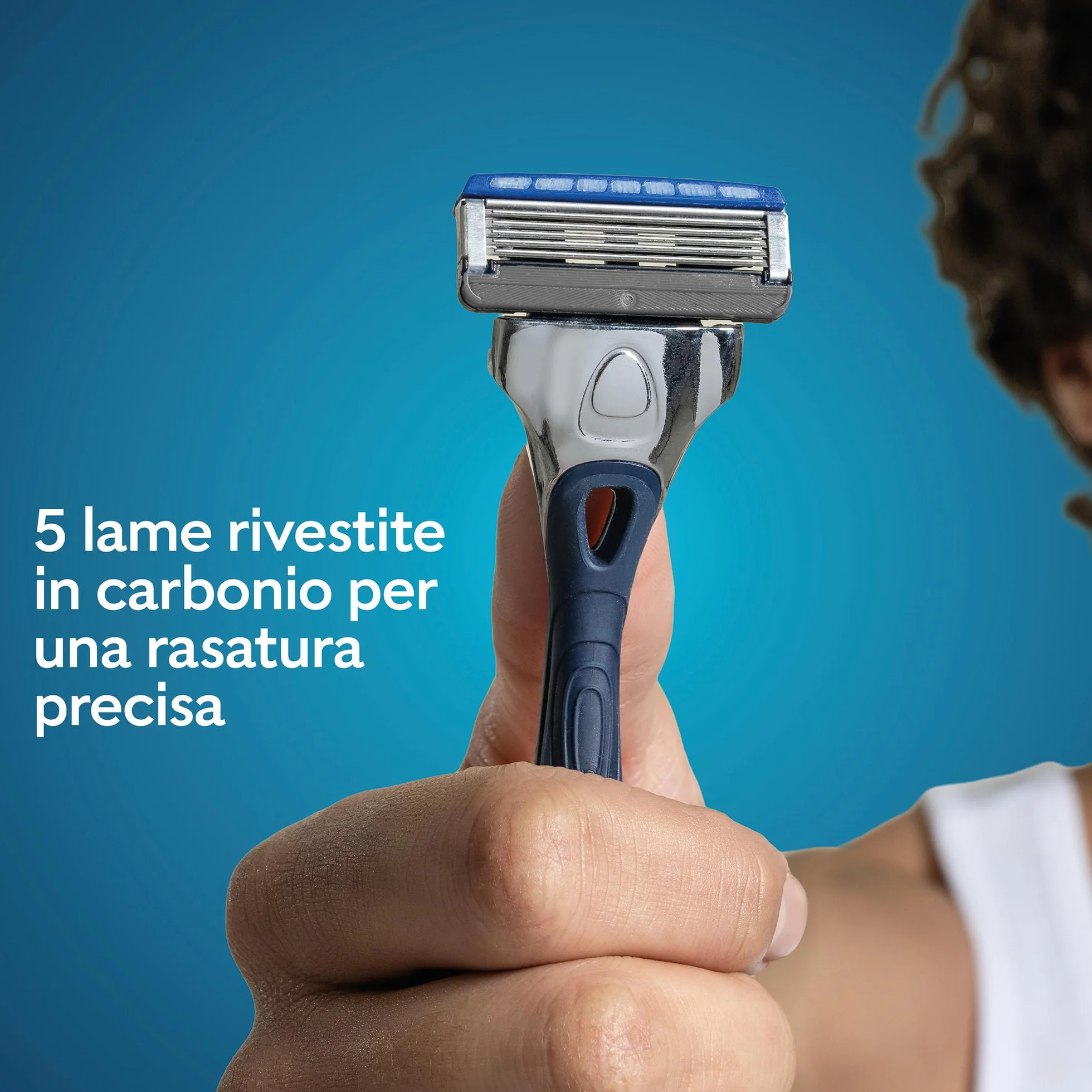 Wilkinson Sword Hydro 5, rasoio da uomo, formato convenienza, azione idratante e lame rivestite in carbonio, set manico + 13 ricariche