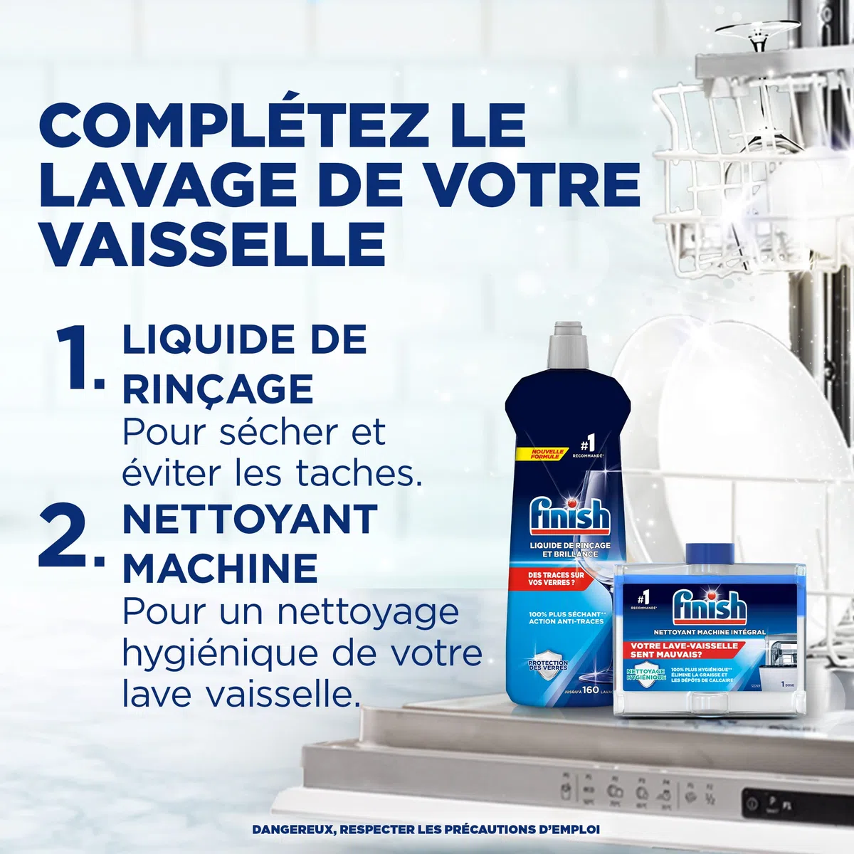 Finish Liquido di risciacquo Brillanza e Asciugatura, prodotto per lavastoviglie fino a 160 lavaggi - 800 ml