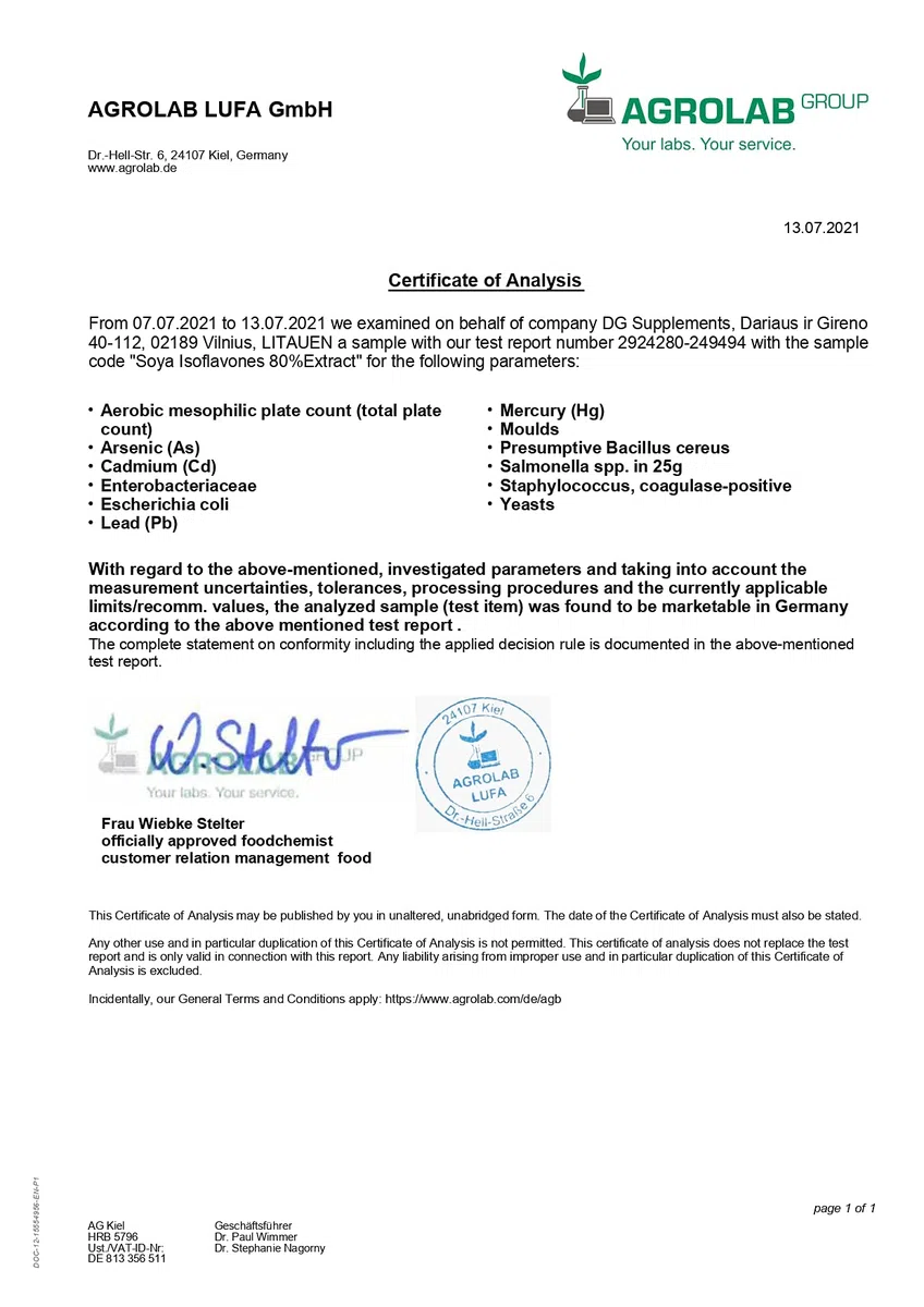 Tulip BioPharma Isoflavoni di Soia 80% | 120 Capsule | Scorta per 4 Mesi | Estratto Standardizzato ad Alta Concentrazione, Fitoestrogeni | Qualità Verificata