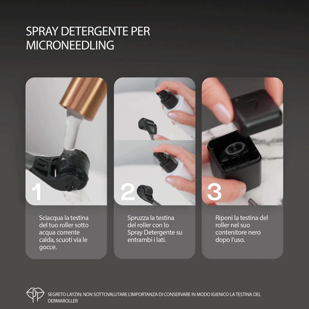 Cleansing Spray 200 ml per Microneedling – Pulizia igienica di Derma Roller & pelle – Spray pratico per dosaggio ottimale – Per uso domestico e routine skincare – Unisex
