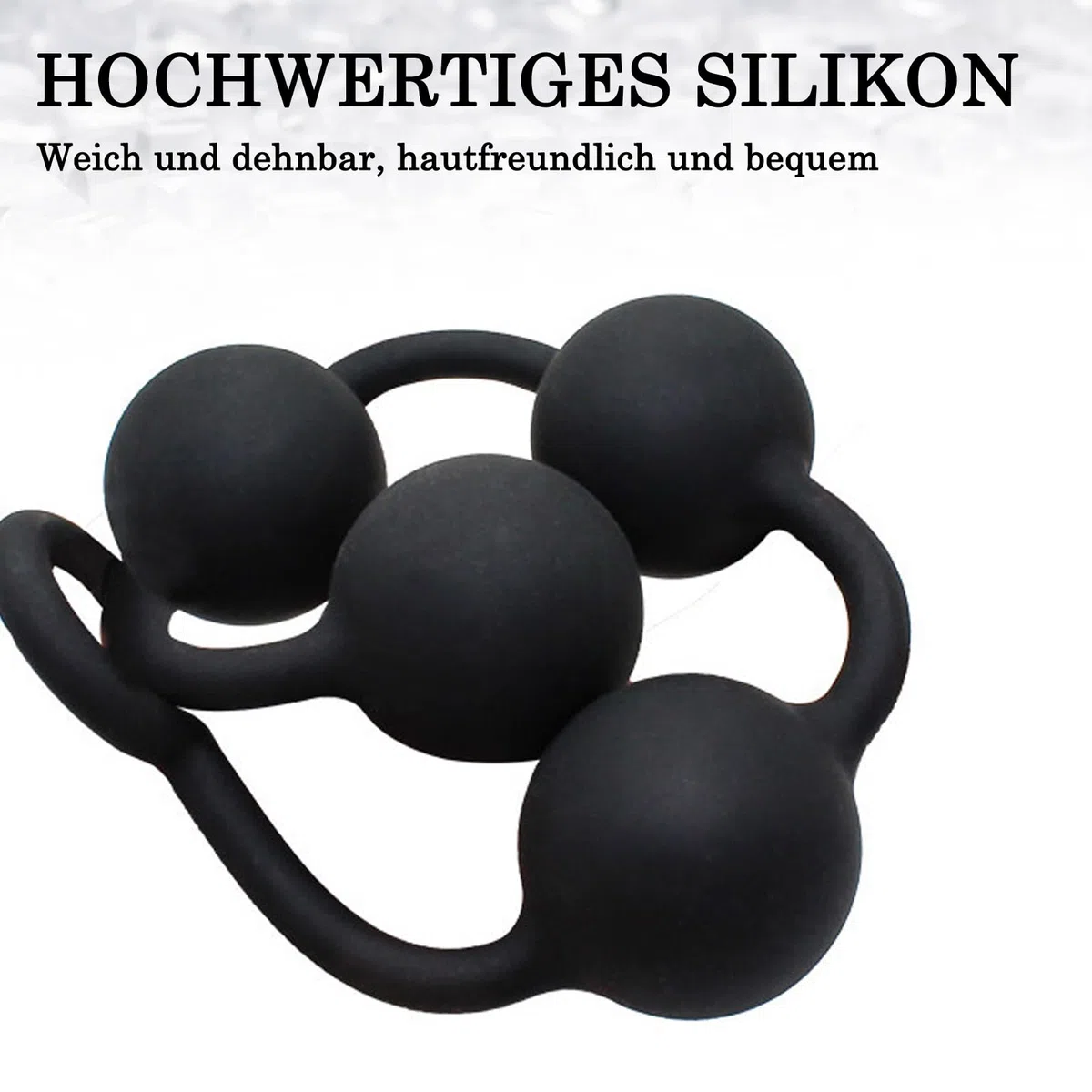 BDSMAGE Perline Anali in Silicone con 4 Sfere, Plug Anale Dilatatore Anale, Set di Giocattoli Anali Masturbatore Anale Sextoy per Coppia Uomini Donne (L)