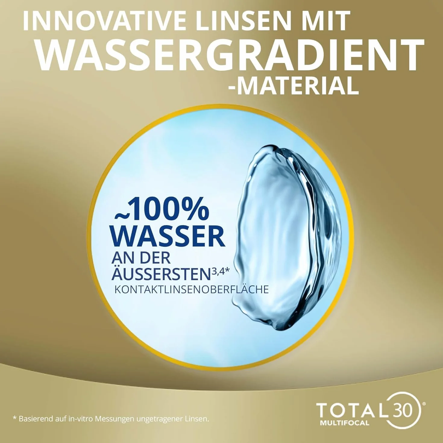 TOTAL30 Multifocal lenti a contatto mensili | 3 lenti | BC 8.4 mm | DIA 14.2 mm | ADD MED | -02.50 diottrie