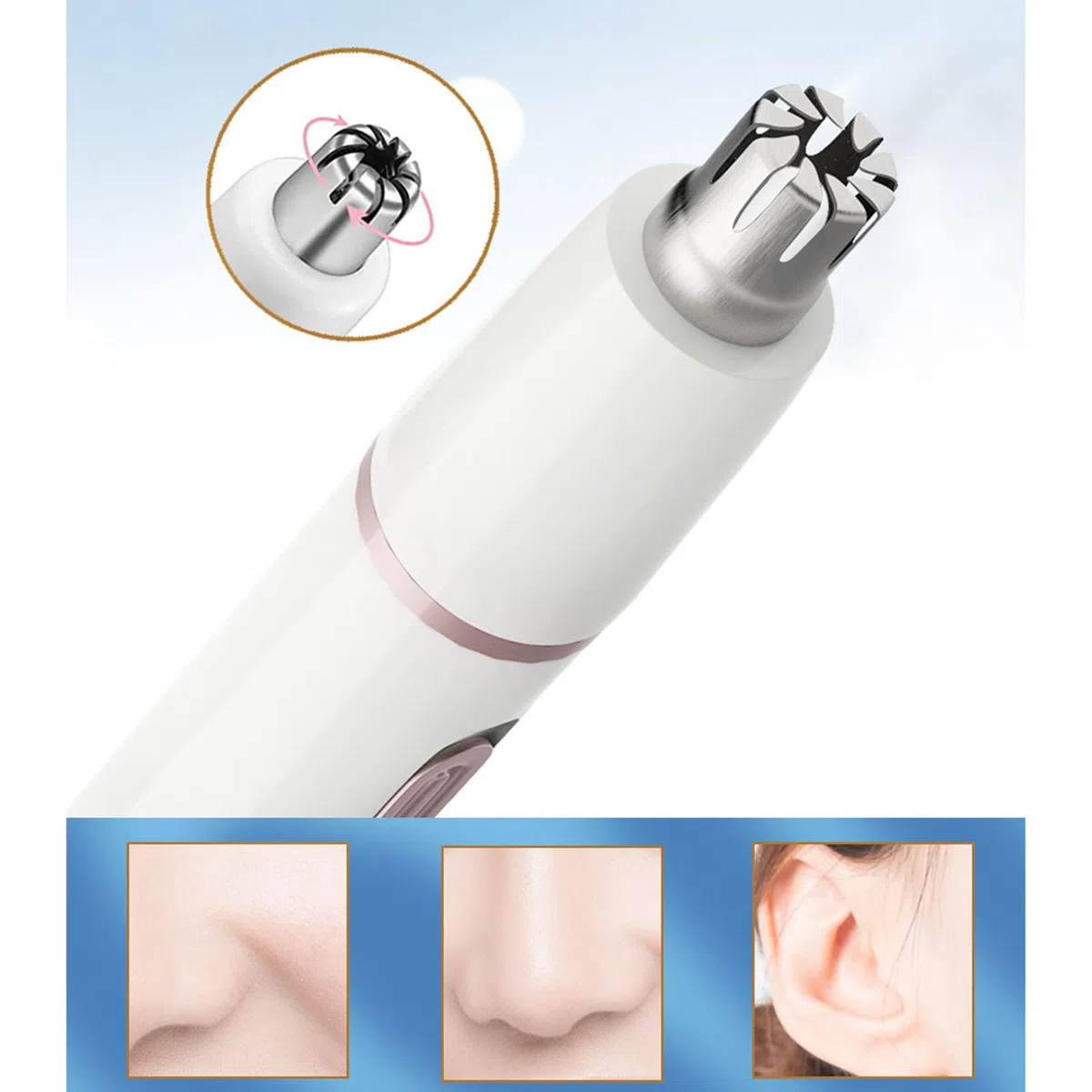 Rasoio Elettrico da Donna, Teste di Rasatura in Raso di Bellezza Depilatore Elettrico Staccabile Rasoio Elettrico da Donna per Gambe