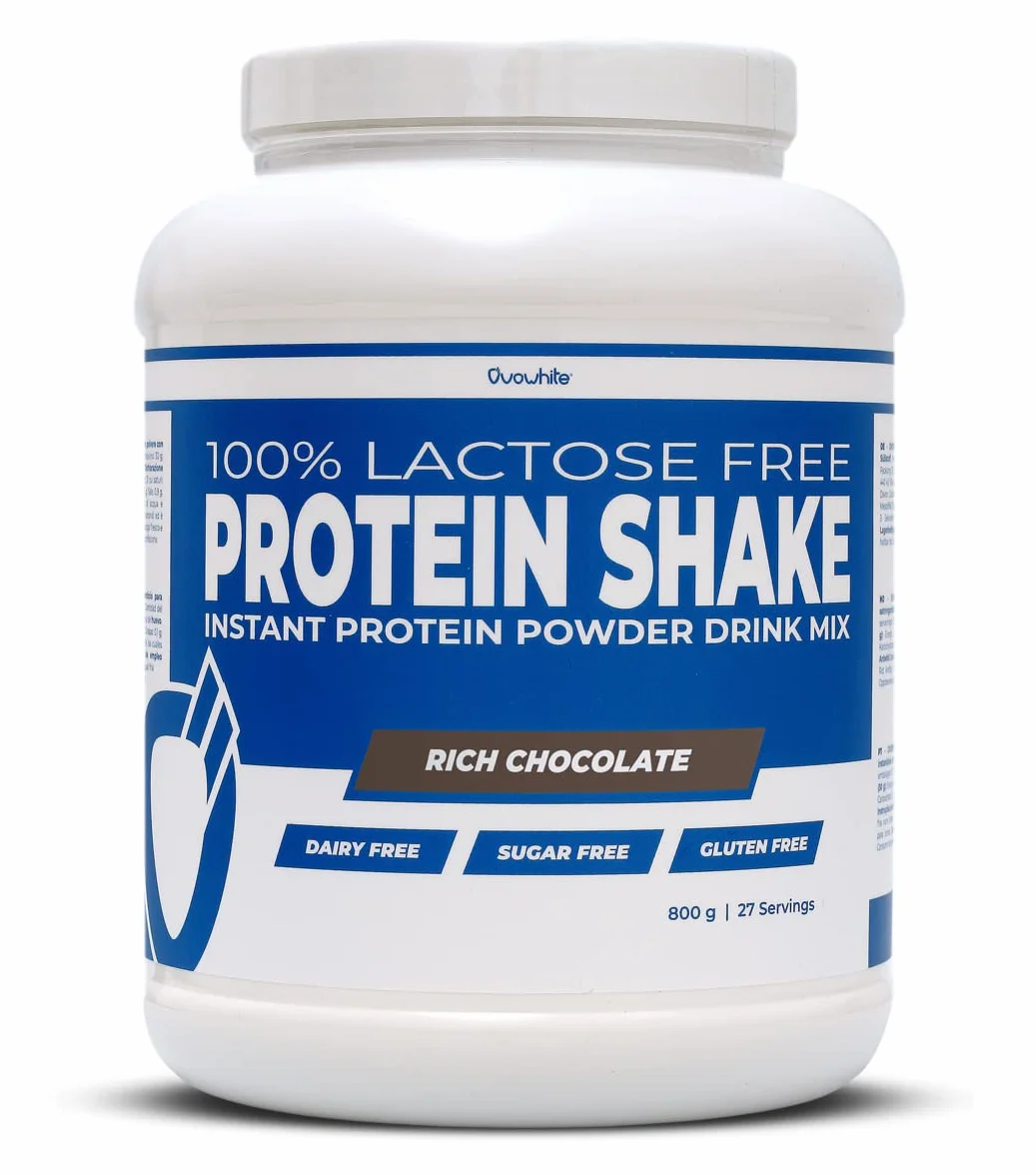 100% Egg Protein Shake Lactose Free/Gluten Free/Sugar Free - Proteine in Polvere Isolate dell'Uovo Istantanea (Rich Chocolate, 800 g)