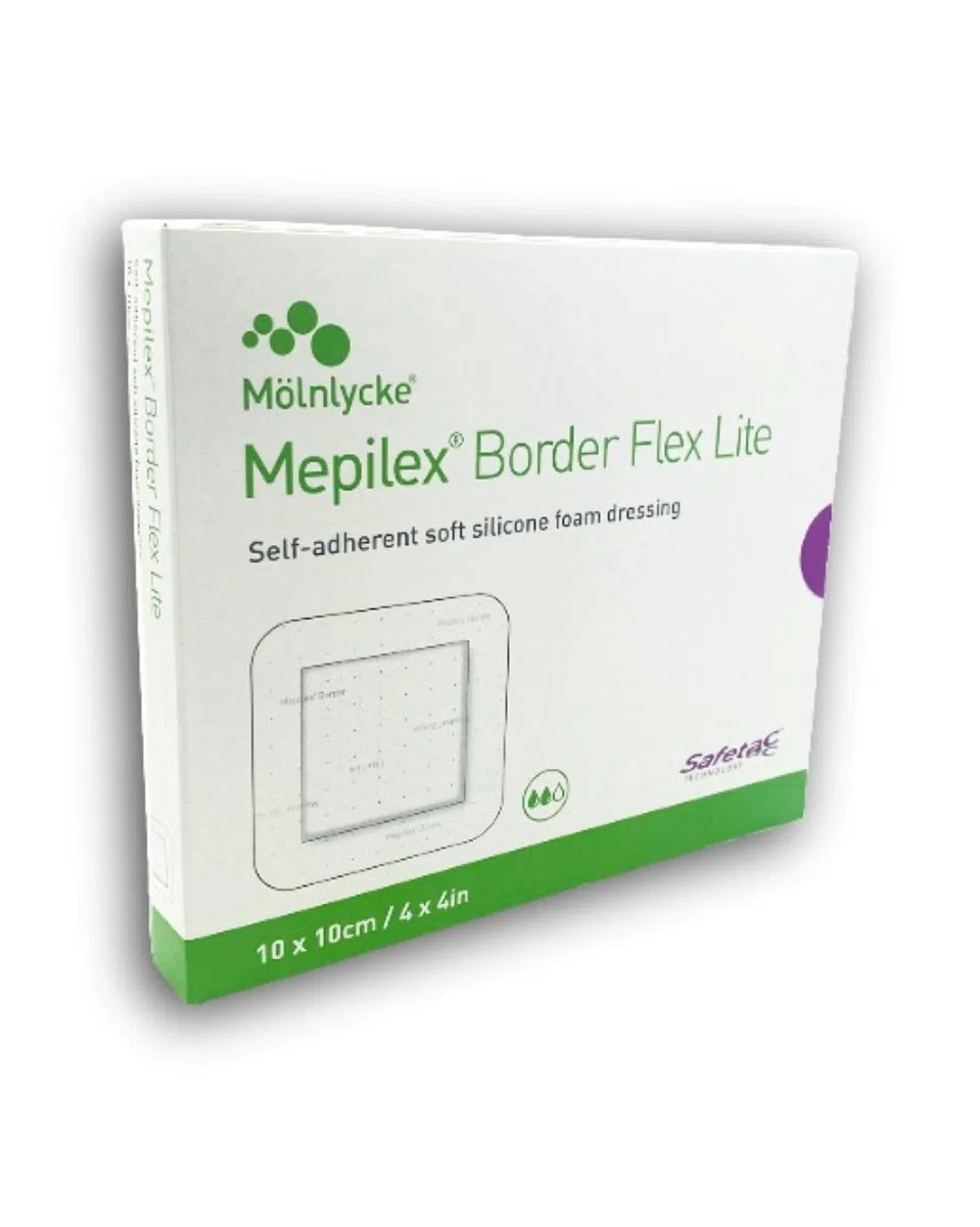 Border Flex Lite - Medicazione in schiuma, 10 x 10 cm, 5 pezzi